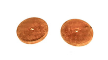Pair of Sate-Lite 25 Round Amber Reflectors - Sealed Back - 2 3/8" - Used