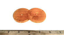 Pair of Sate-Lite 25 Round Amber Reflectors - Sealed Back - 2 3/8" - Used