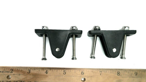 Pair of Black Deck Hinges w/Mounting Bolts