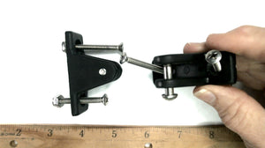 Pair of Black Deck Hinges w/Mounting Bolts