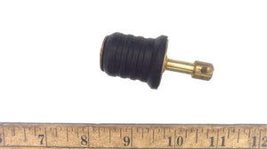 1" Brass Twist Tight Boat Baitwell Plug