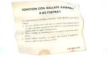 Mercury 82-72878A1 Ballast Assembly