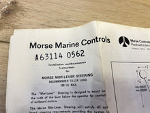 Morse B63053 Hub Cover B63052 Trim Plate & Decals for Mor-Lever Control