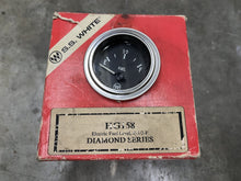 S.S. White EG158 Fuel Gauge E-1/2-F Diamond Series - Black Face w/Chrome Bezel