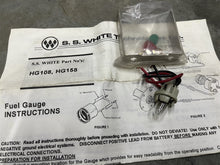 S.S. White EG158 Fuel Gauge E-1/2-F Diamond Series - Black Face w/Chrome Bezel