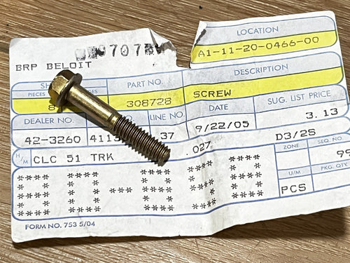 Johnson Evinrude OMC 308728 Screw