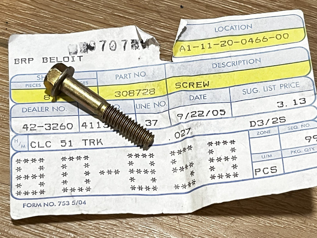 Johnson Evinrude OMC 308728 Screw