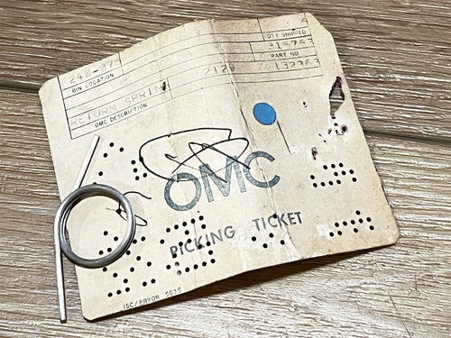 Johnson Evinrude OMC 315763 Lockout Lever Return Spring