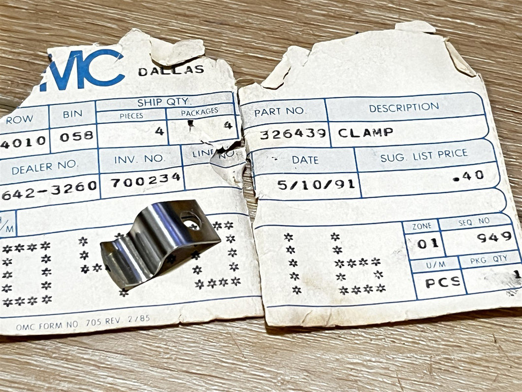 Johnson Evinrude OMC 326439 Clamp 1980-2001 85-300hp