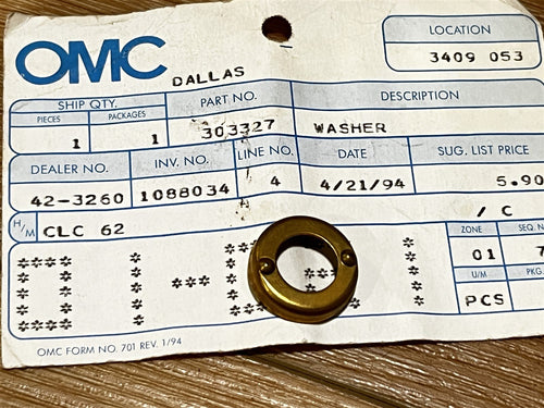 Johnson Evinrude OMC 303327 Seal Spring Washer 1968-1979 60-65hp