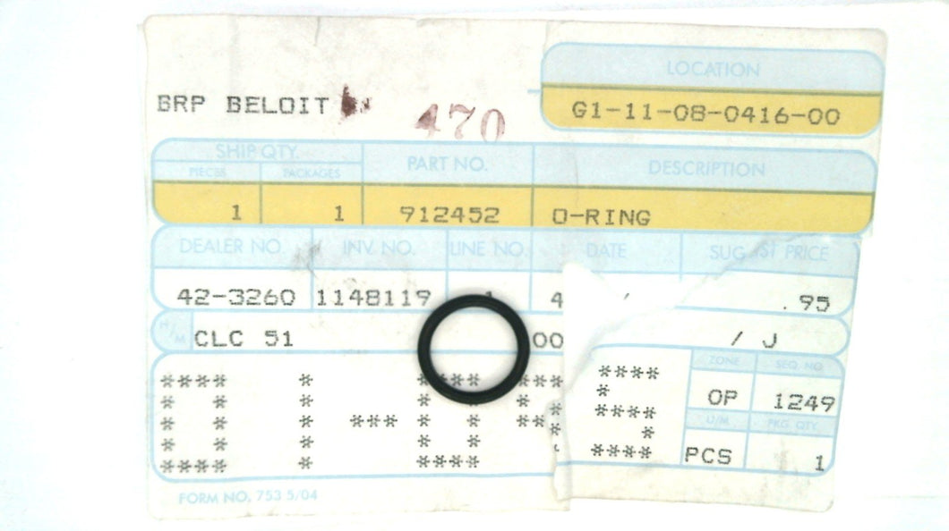 Johnson Evinrude OMC 912452 Shift Cable O-Ring