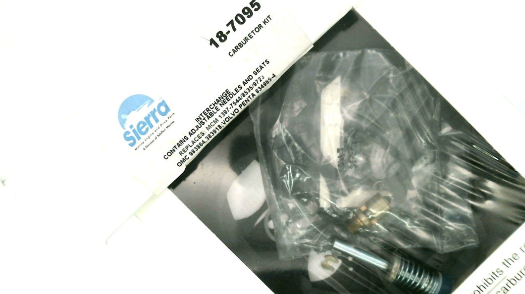 Sierra 18-7095 Carburetor Repair Kit - MCM 1387-7544 8535 9723 OMC 983864 383918