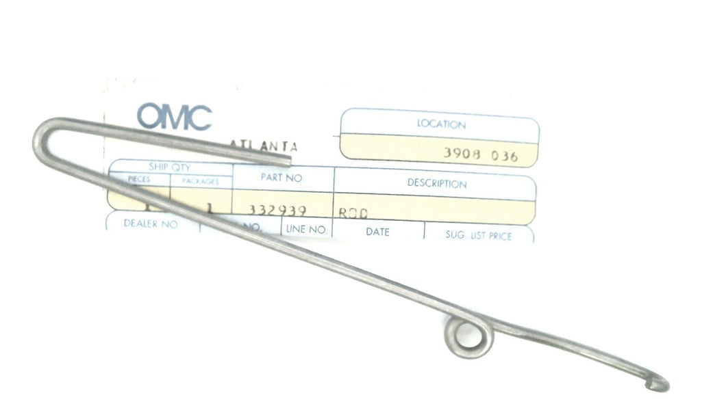Johnson Evinrude OMC 332939 Reverse Lock Release Rod