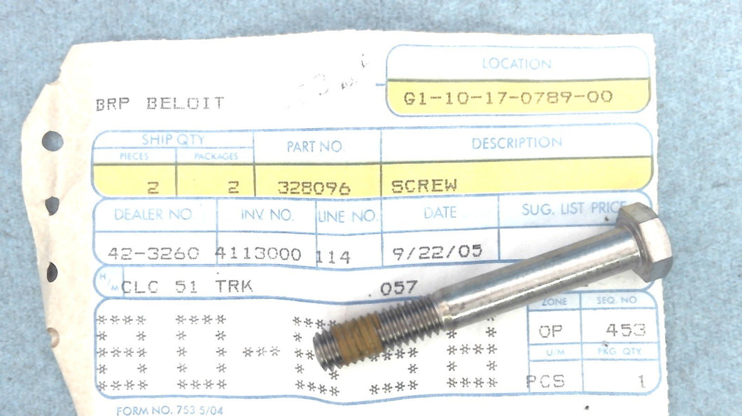 Johnson Evinrude OMC 328096 Anode Screw