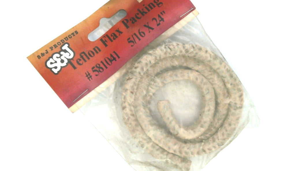 S&J 581041 Teflon Flax Packing 5/16 x 24