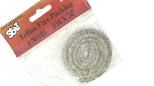 S&J 581021 Teflon Flax Packing 3/16 x 24