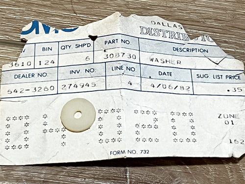 Johnson Evinrude OMC 308730 Washer