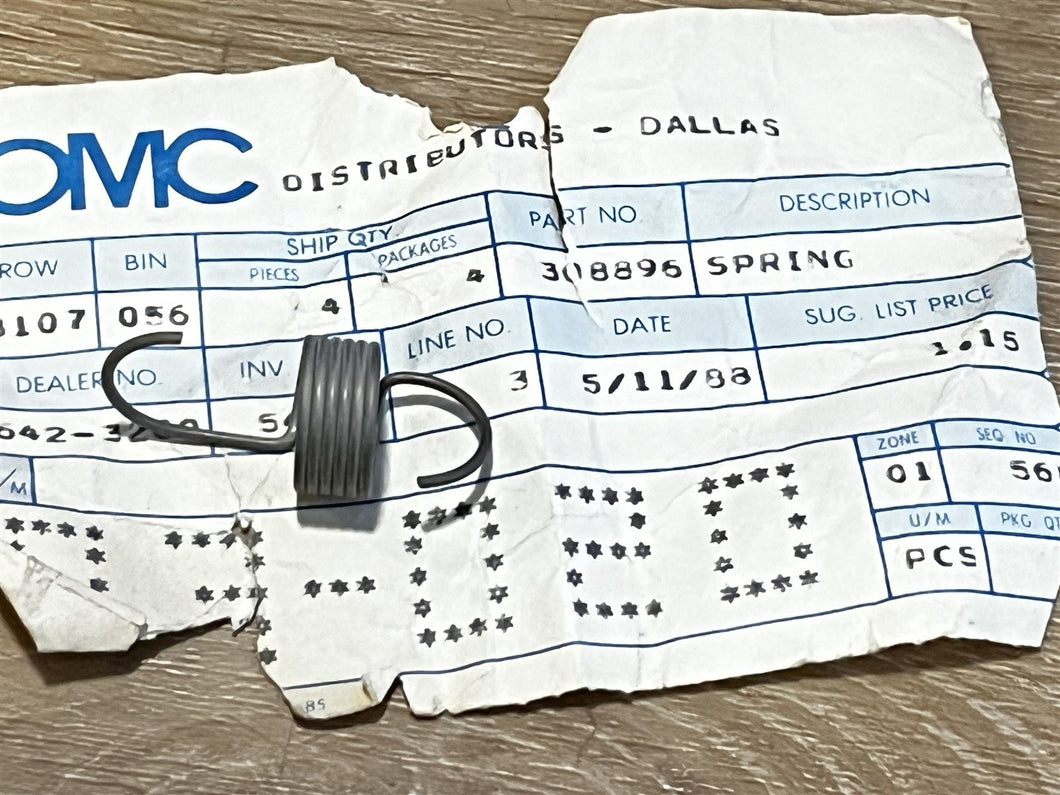 Johnson Evinrude OMC 308896 Spring