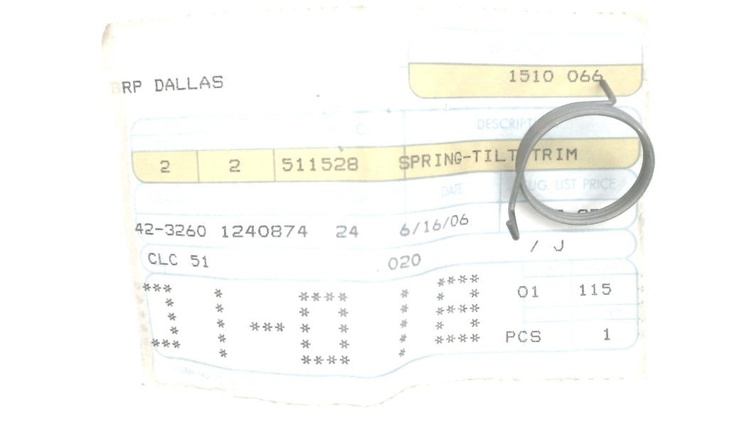 Johnson Evinrude OMC 511528 Spring