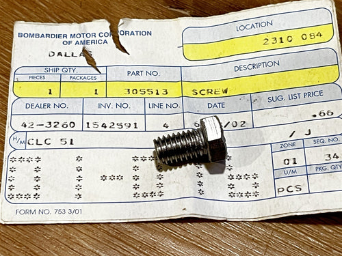 Johnson Evinrude OMC 305513 Screw