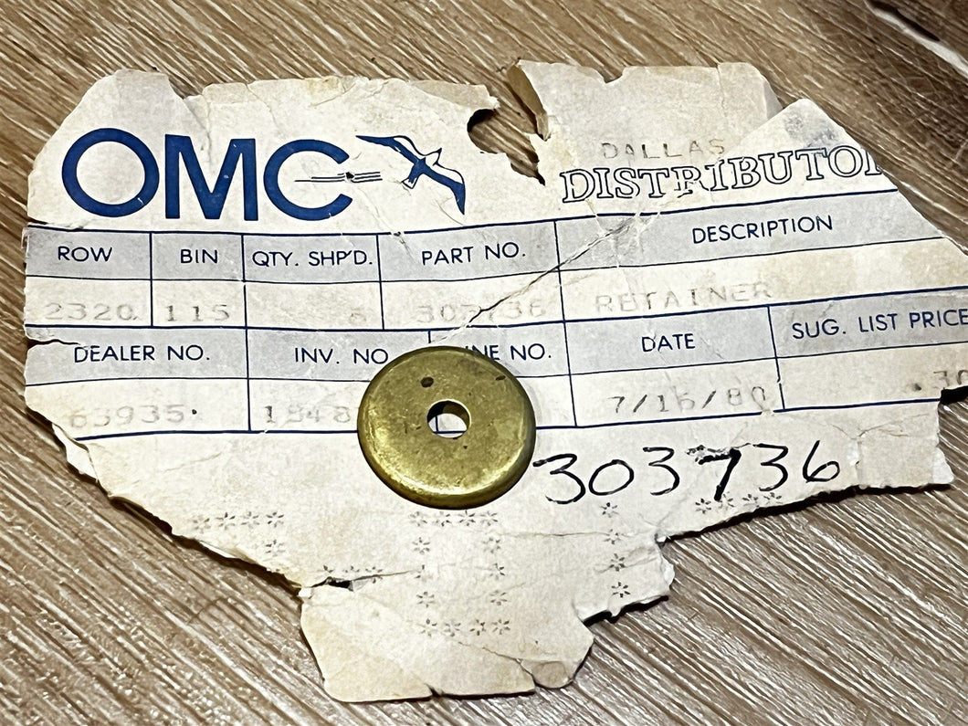 Johnson Evinrude OMC 303736 Retainer