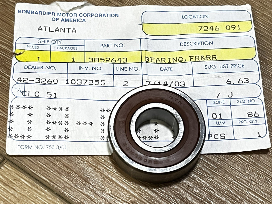 Johnson Evinrude OMC 3852643 FR & RR Bearing