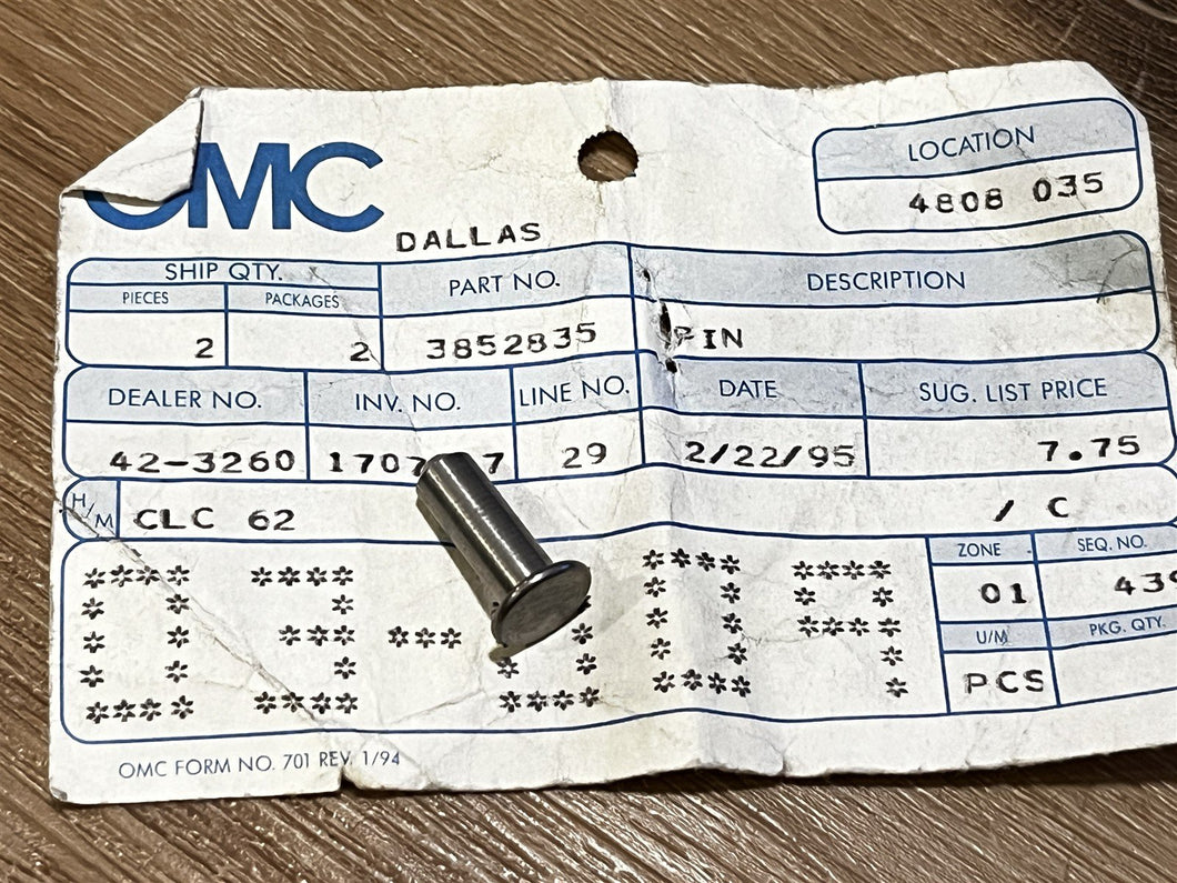Johnson Evinrude OMC 3852835 Pin