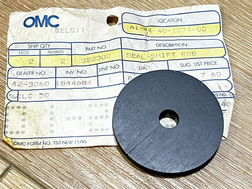 Johnson Evinrude OMC 322302 Shift Rod Seal