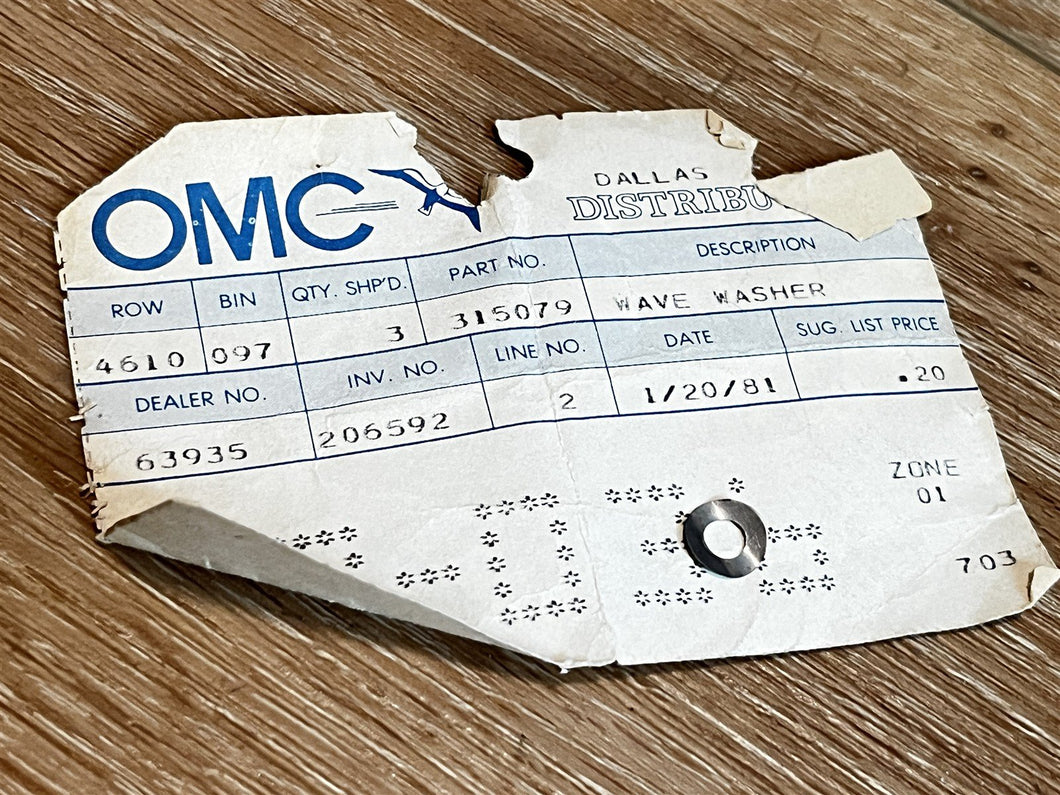Johnson Evinrude OMC 315079 Wave Washer