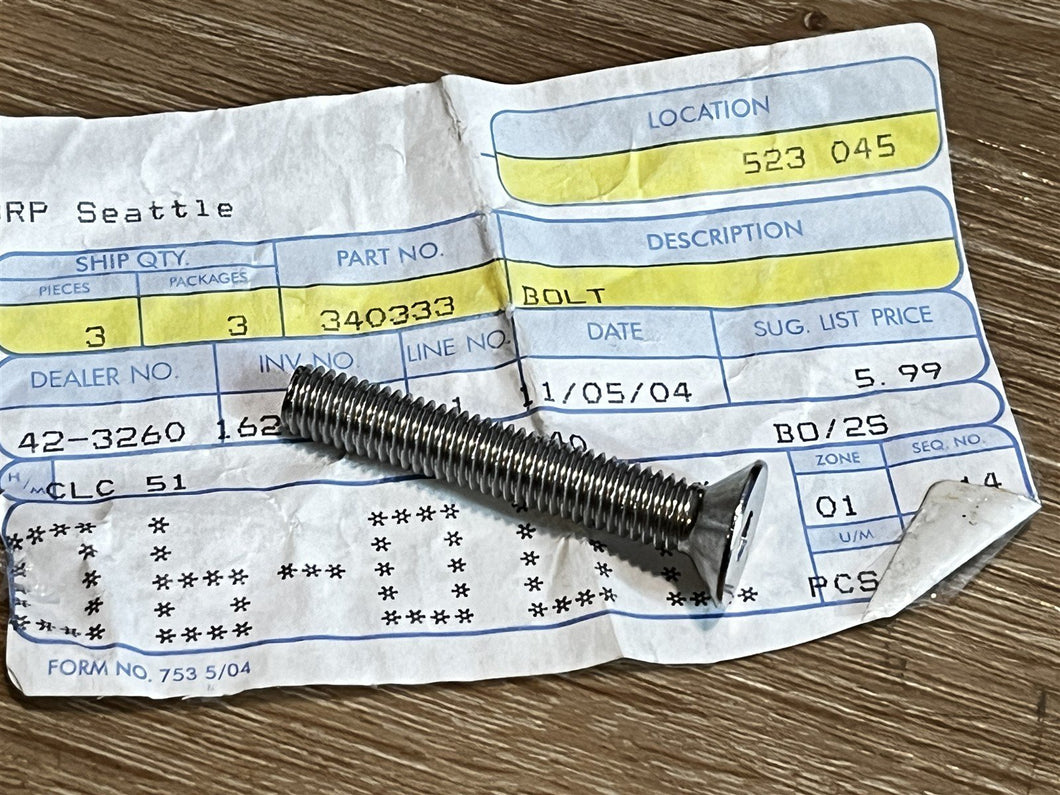 Johnson Evinrude OMC 340333 Bolt