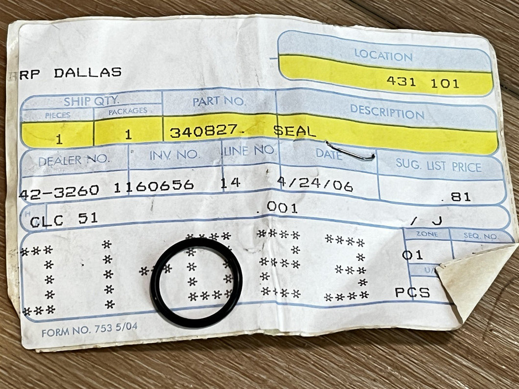 Johnson Evinrude OMC 340827 Seal