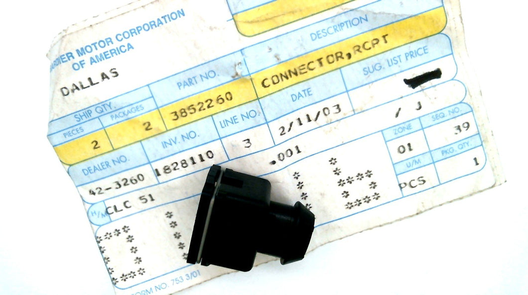 Johnson Evinrude OMC 3852260 Rcpt Connector