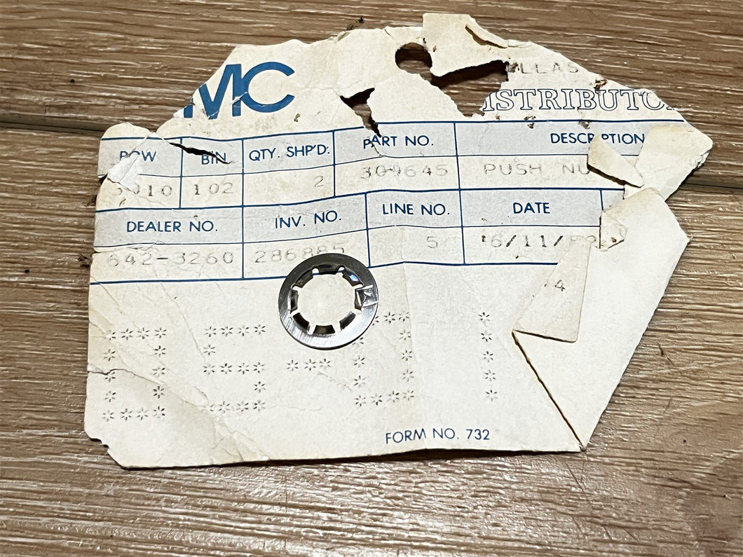 Johnson Evinrude OMC 309645 Push Nut