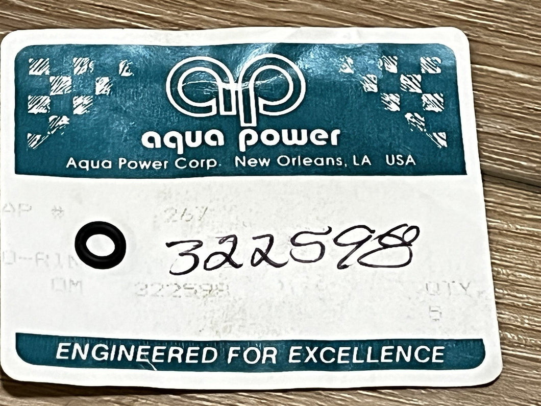 Aqua Power 367 Valve Seat O-Ring for OMC 322598