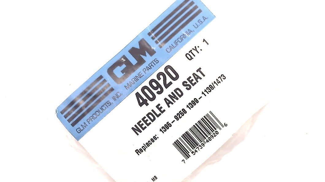 GLM 40920 Needle & Seat for Mercury 1395-9258 1399-1138 1399-1473