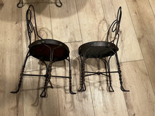 Antique Children's Ice Cream Parlor Oak Table and 2 Chairs - Circa 1920 (SC)