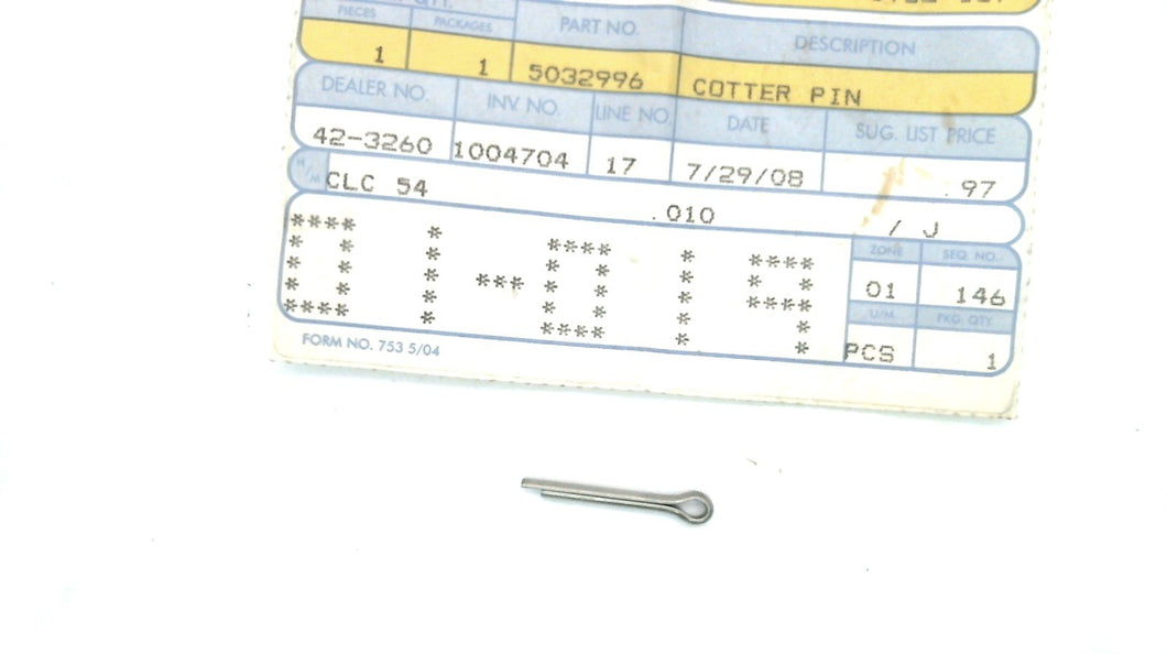 Johnson Evinrude OMC 5032996 Cotter Pin