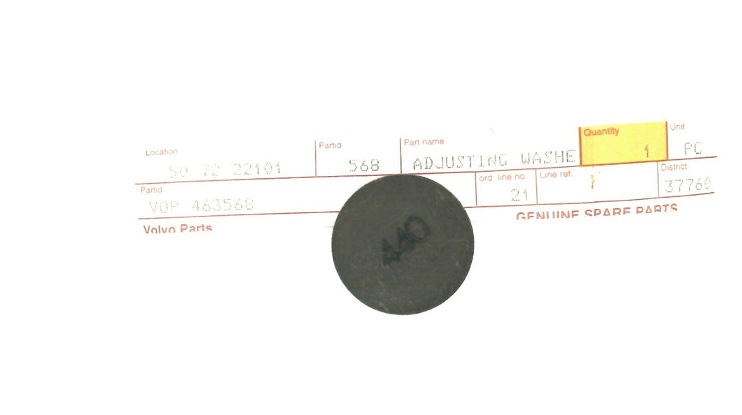 Volvo Penta 463568 Adjusting Shim .440