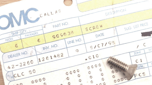 Johnson Evinrude OMC 909638 Screw