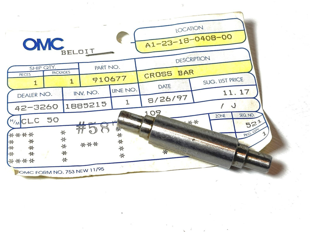 Johnson Evinrude OMC 910677 Cross Bar