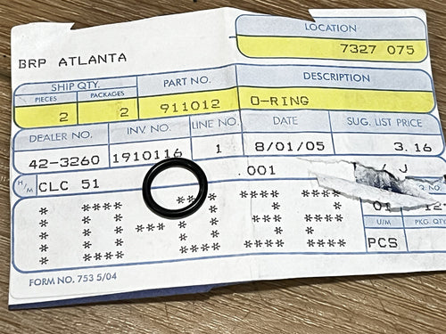 Johnson Evinrude OMC 911012 O-Ring