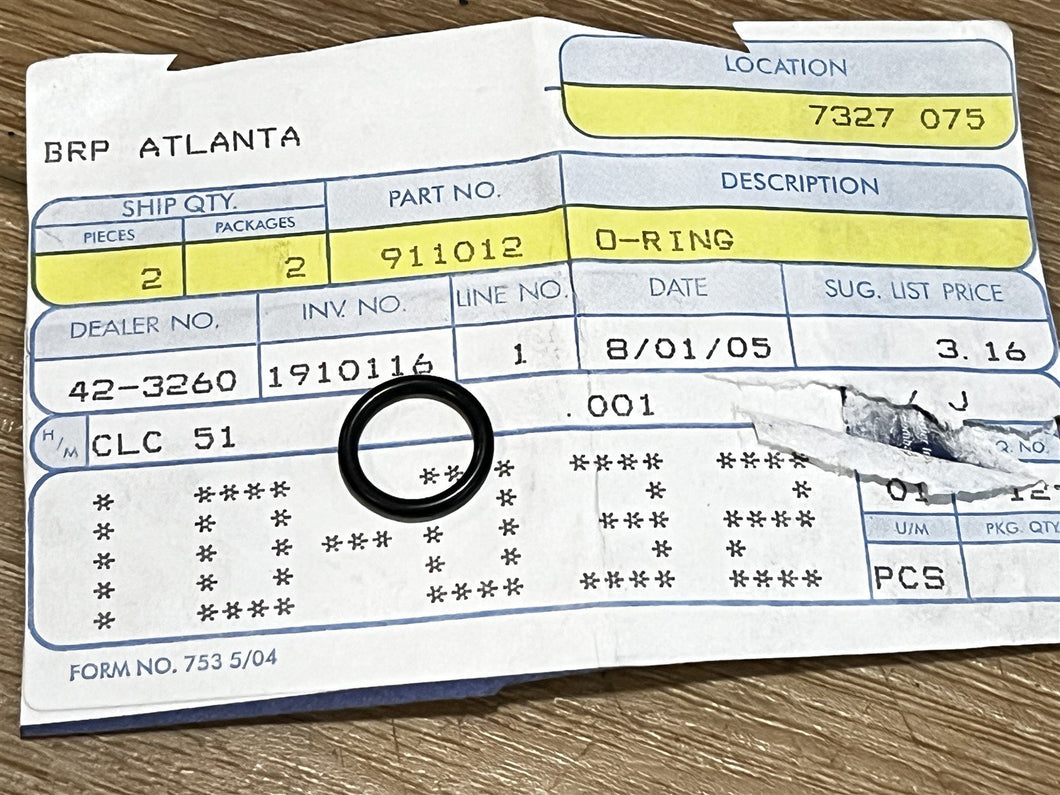 Johnson Evinrude OMC 911012 O-Ring