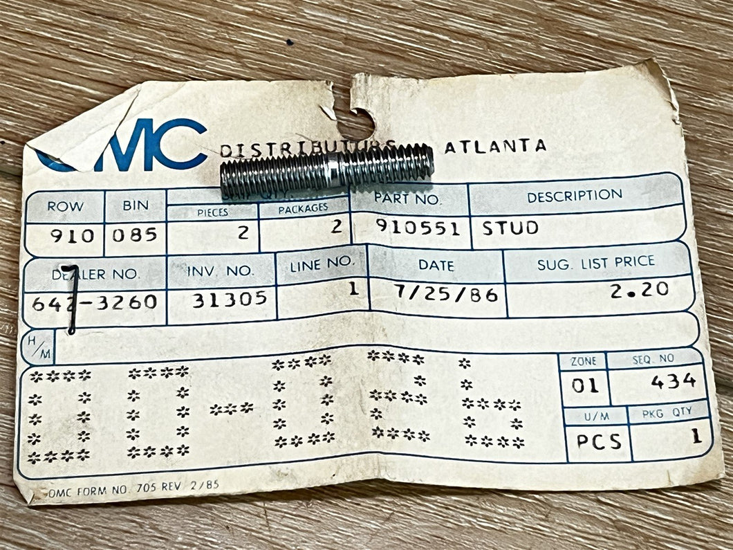 Johnson Evinrude OMC 910551 Stud