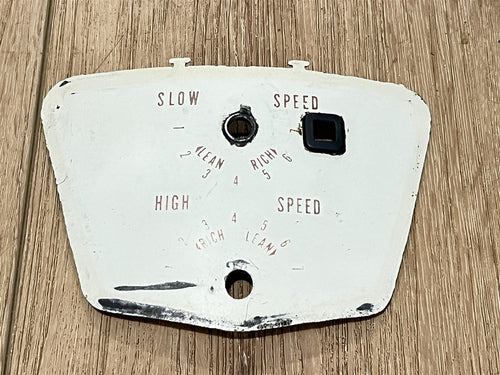 1958 Vintage Johnson 377192 Control Panel CD-15 5.5hp