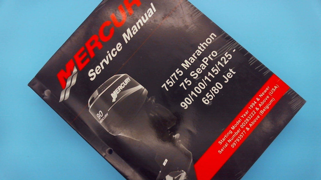 1994 & Newer 75 Marathon SeaPro 90/100/115/125 Mercury Service Manual - Used