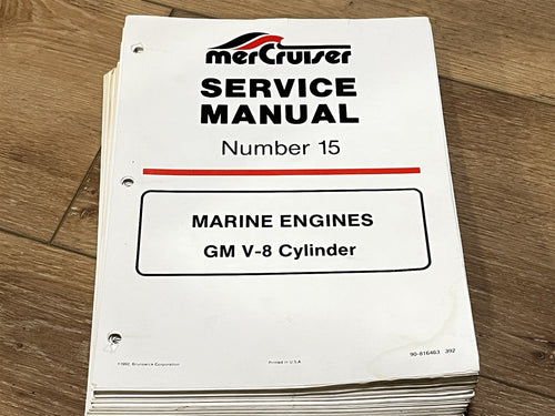 1992 Mercruiser Number 15 GM V-8 Cylinder Service Manual - Used