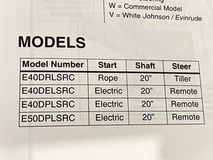 2004 Evinrude 40 50HP Service Manual - Used