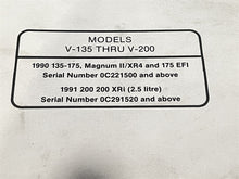 1990-1991 Mercury Service Manual Models V-135 Thru V-200 - Used