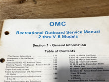 1983 Johnson Evinrude 2 Thru V-6 HP Outboard Service Manual - Used