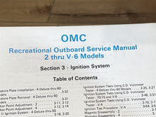 1983 Johnson Evinrude 2 Thru V-6 HP Outboard Service Manual - Used